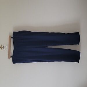 Talbots Navy Drawstring Tencel Crop Pants Size 22W *Altered*